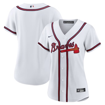 womens nike white atlanta braves home blank replica jersey